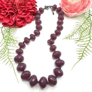 NEW⚜️RETRO STYLE Plum Acrylic Beaded Necklace